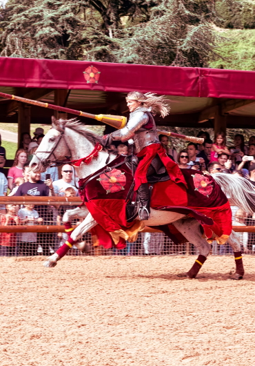 Josting at Warwick Castle Woman